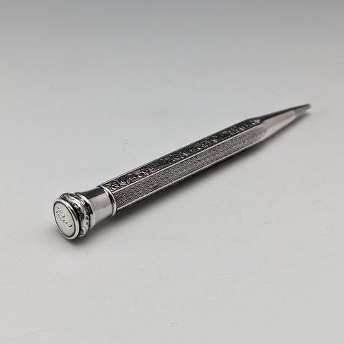 20 世紀初古董花卉雕刻 835 銀自動鉛筆